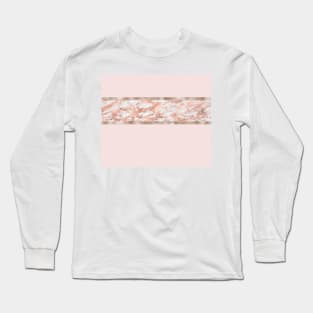 Strawberries and cream - rose gold marble Long Sleeve T-Shirt